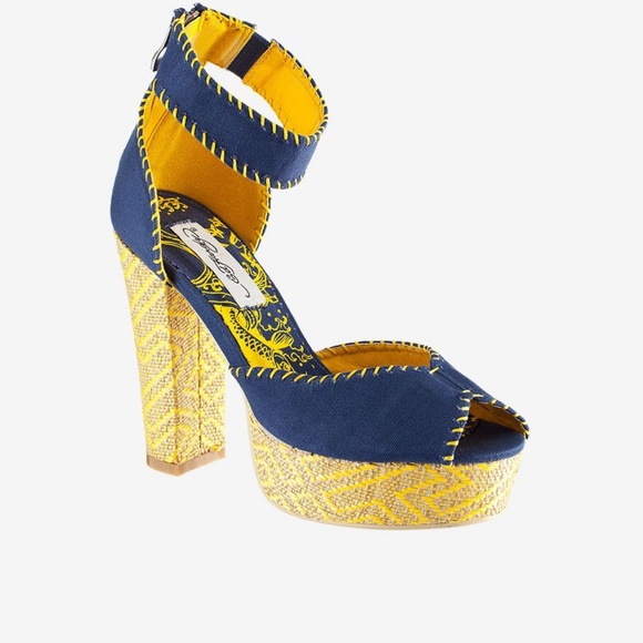 Ed Hardy Shoes - Ed Hardy Blue and Yellow Platforms